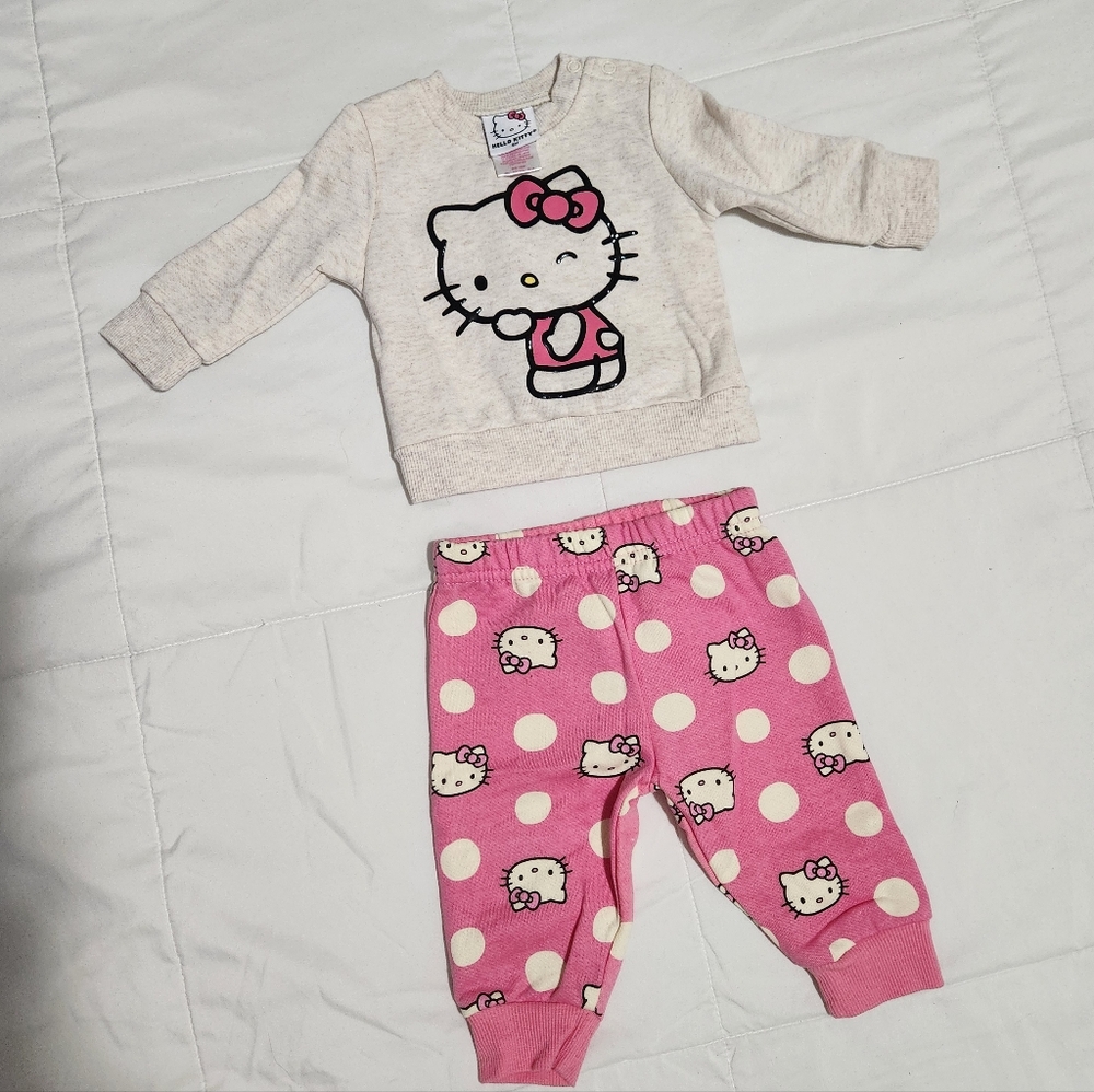 Hello Kitty Cream and Pink Baby Set